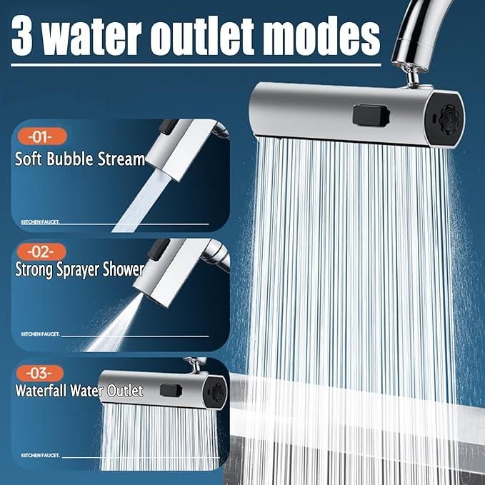 3-in-1 360° Rotating Kitchen Faucet