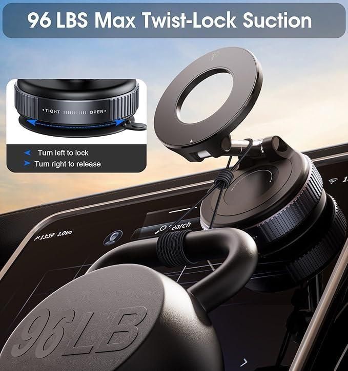 Vacuum Suction Magnetic Phone Mount