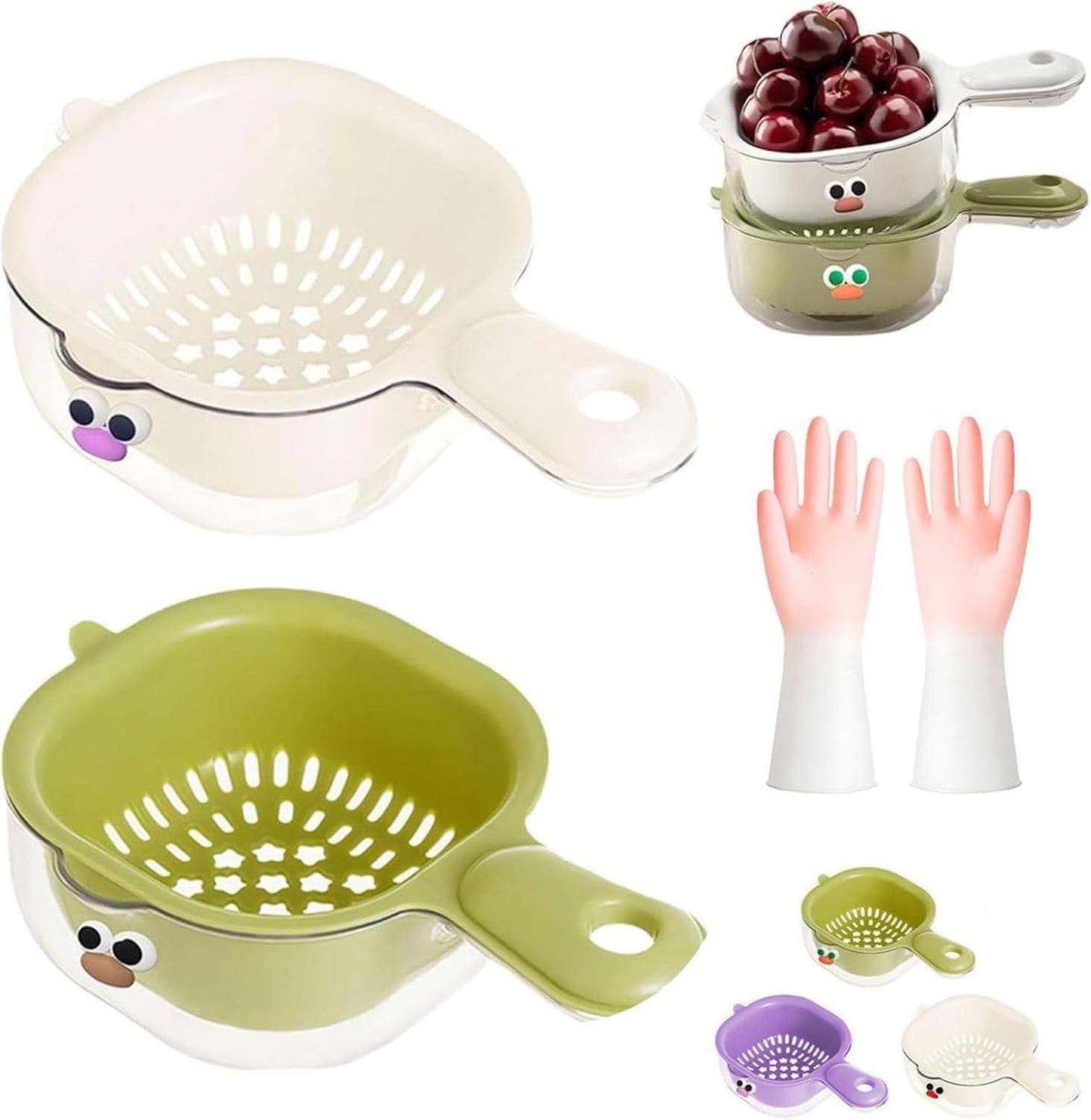 2-in-1 Dual-Layer Draining Basket