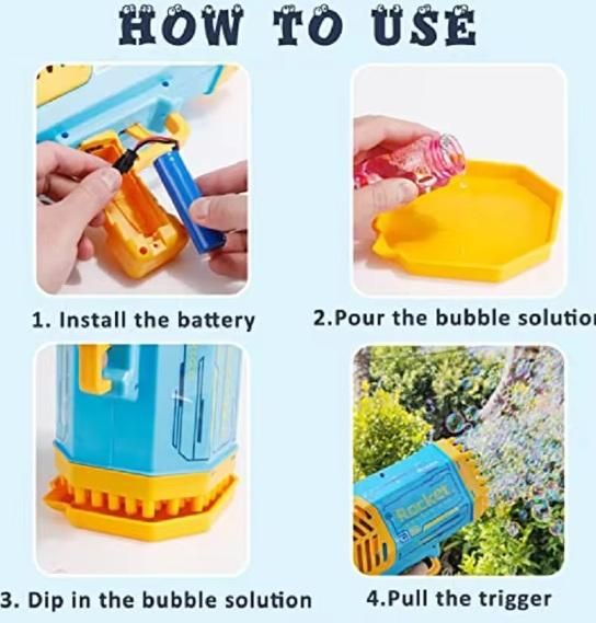Automatic Bubble Gun Blower