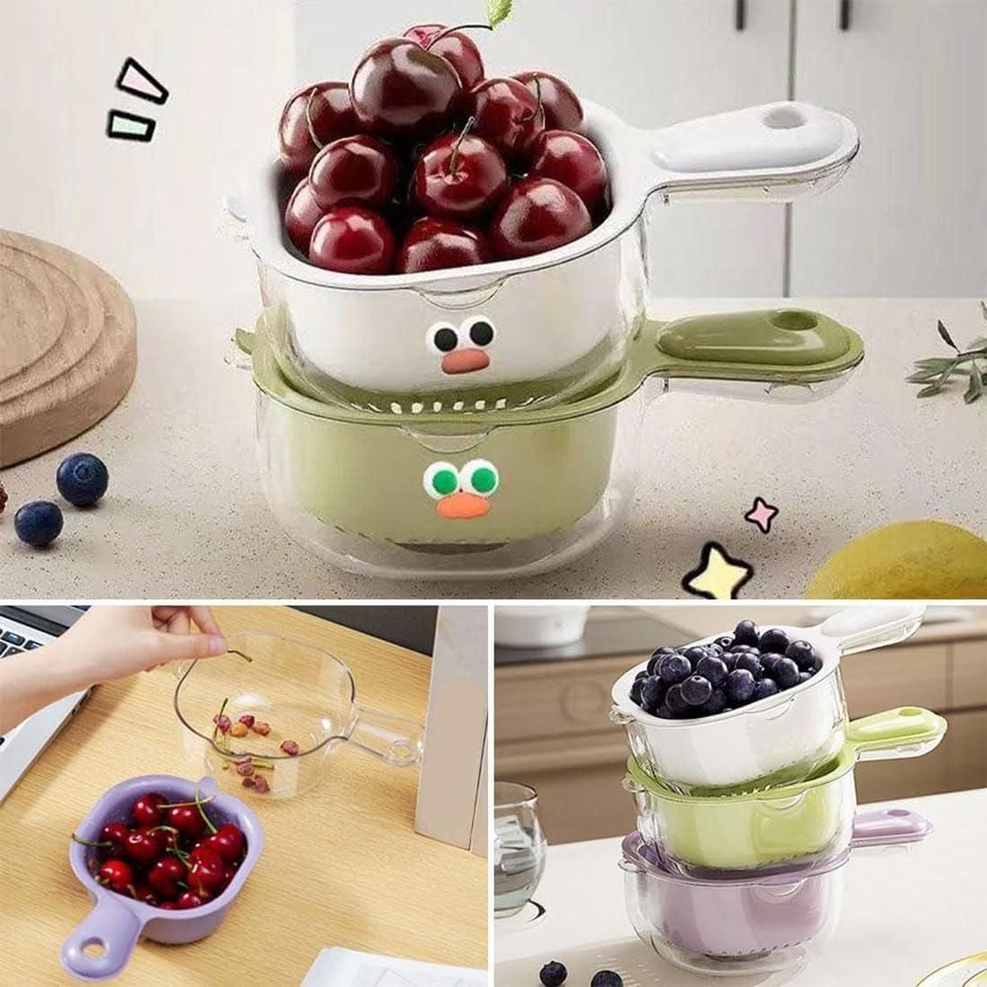 2-in-1 Dual-Layer Draining Basket