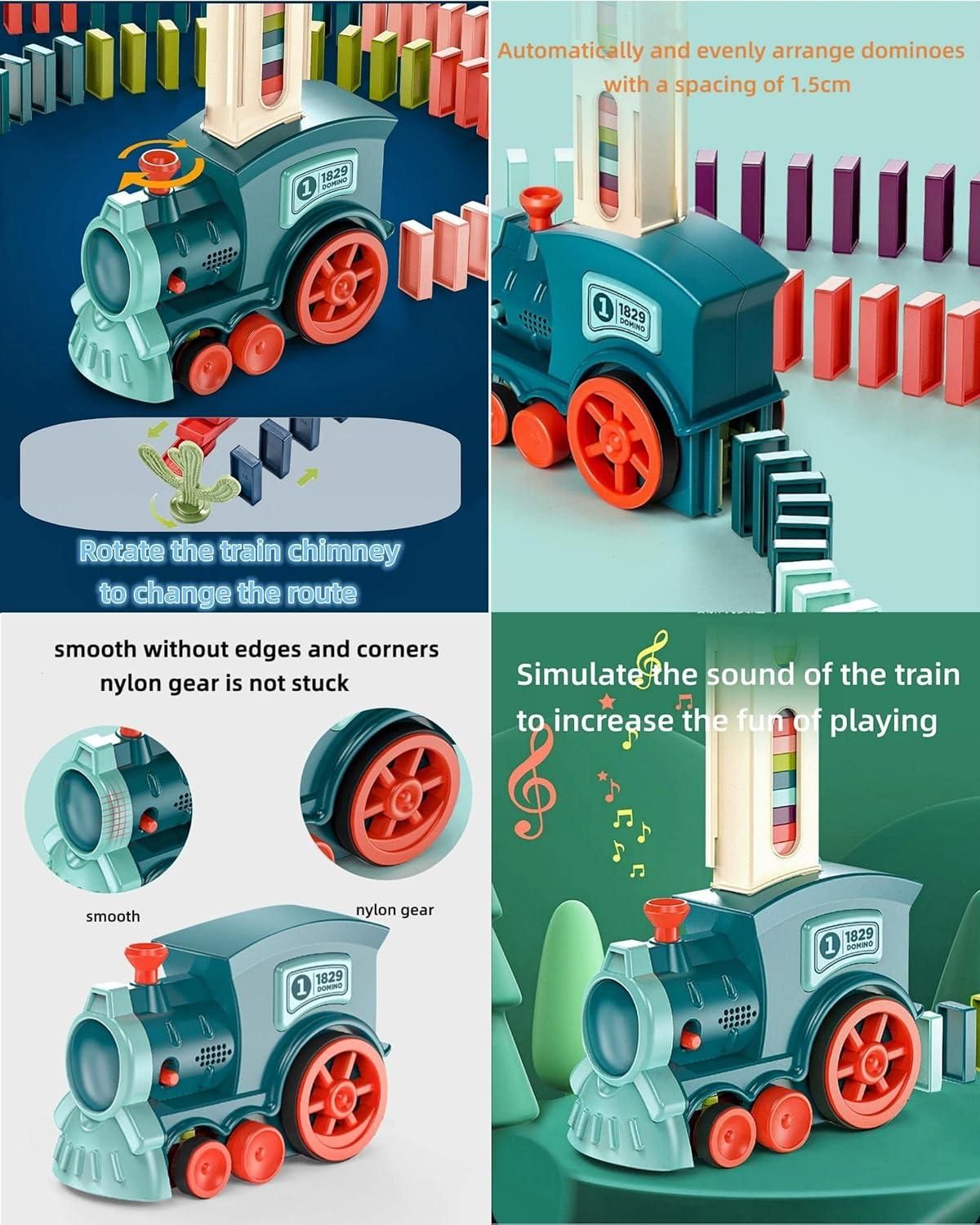 Domino Laying Toy Train Set