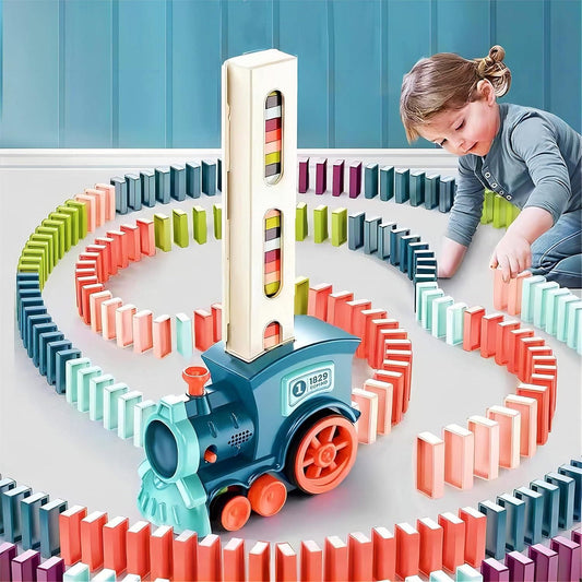 Domino Laying Toy Train Set