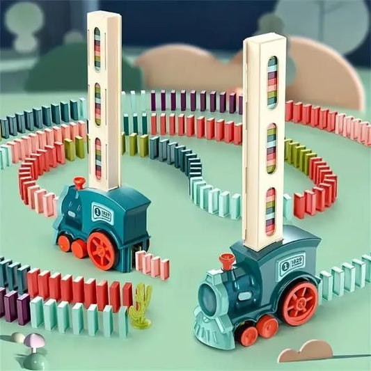 Domino Laying Toy Train Set
