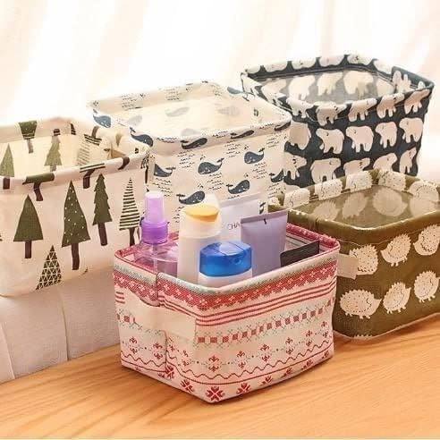 Foldable Canvas Storage Baskets (Pack of 4)