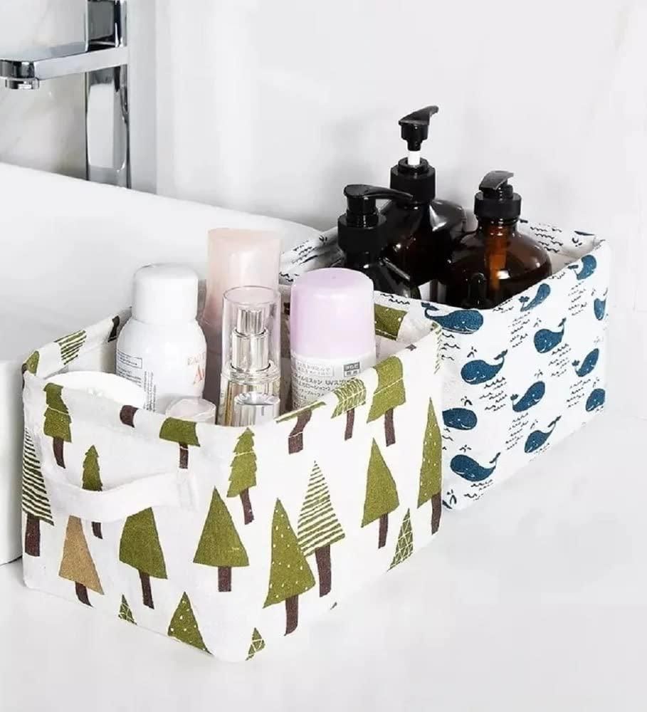 Foldable Canvas Storage Baskets (Pack of 4)